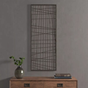 Distressed Black Metal Wall Decor