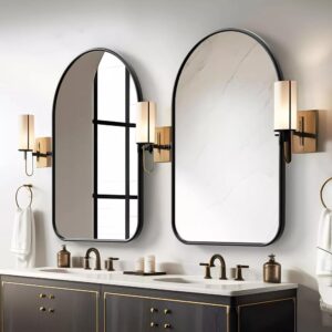 Black Iron Arch Rotatable Mirror