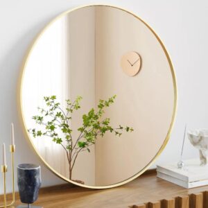 Anti-Shatter Gold Bathroom Mirror