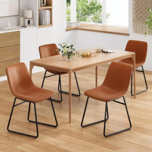 4-Pieces Brown Dining Room Chairs