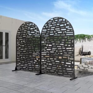 Modern Arched Galvanized Steel Privacy Screen