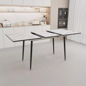 Modern Industrial Marble Dining Table