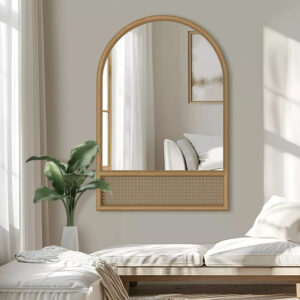 Solid Wood Vine Weaving Wall Mirror