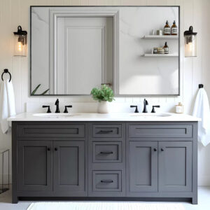 Rectangle Aluminum Alloy Framed Vanity Mirror