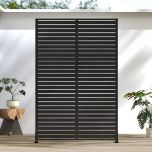 Black Galvanized Steel Room Screen