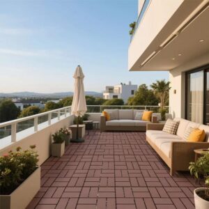 44-Pieces Interlocking Plastic Patio Deck Tiles