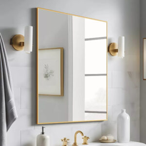 Aluminum Alloy Framed Rectangle Bathroom Mirror