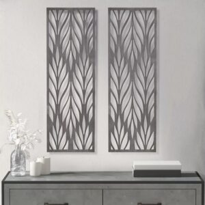 Gray Laser Cut Wood Wall Panels