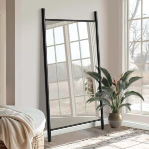 Black Framed Solid Wood Mirror