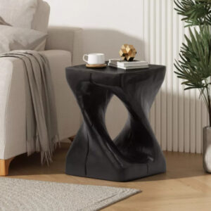 Wood-like Texture Twist Shape Side Table
